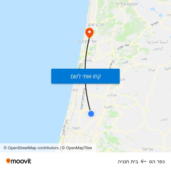 מפת כפר הס לבית חנניה