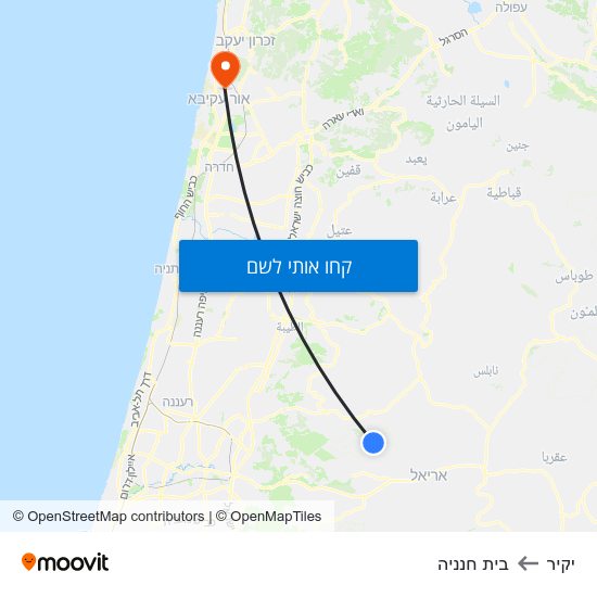 מפת יקיר לבית חנניה