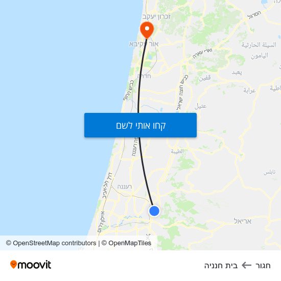 מפת חגור לבית חנניה