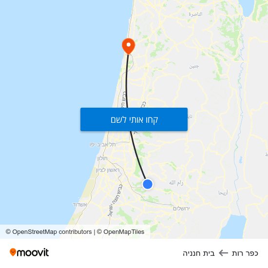 מפת כפר רות לבית חנניה