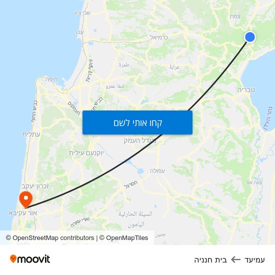 מפת עמיעד לבית חנניה