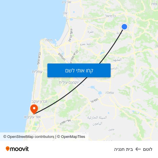 מפת לוטם לבית חנניה