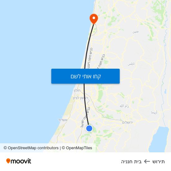 מפת תירוש לבית חנניה