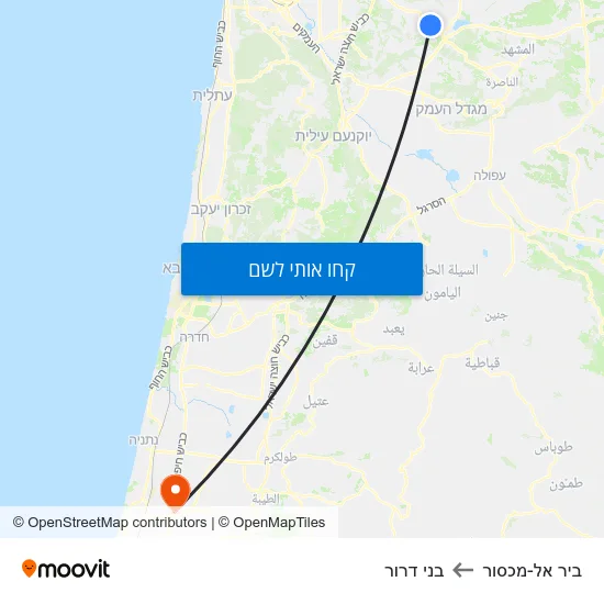 מפת ביר אל-מכסור לבני דרור