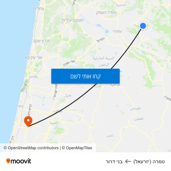 מפת טמרה (יזרעאל) לבני דרור