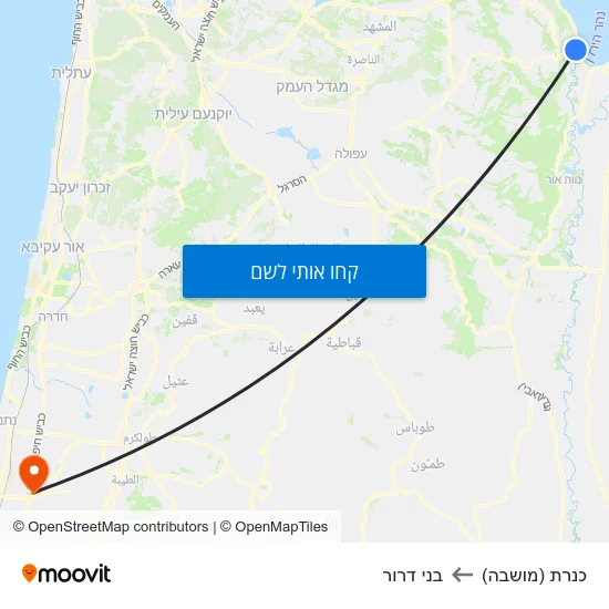 מפת כנרת (מושבה) לבני דרור