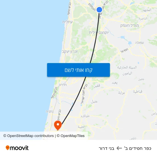 מפת כפר חסידים ב' לבני דרור