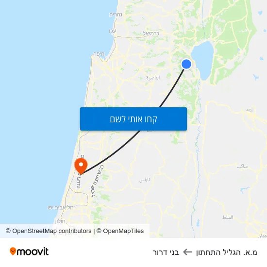 מפת מ.א. הגליל התחתון לבני דרור