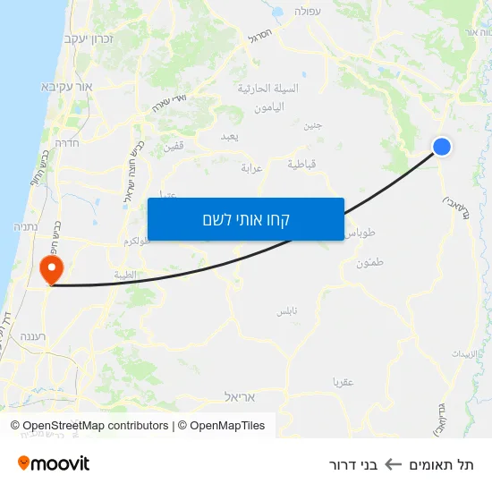 מפת תל תאומים לבני דרור
