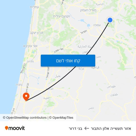 מפת אזור תעשייה אלון התבור לבני דרור