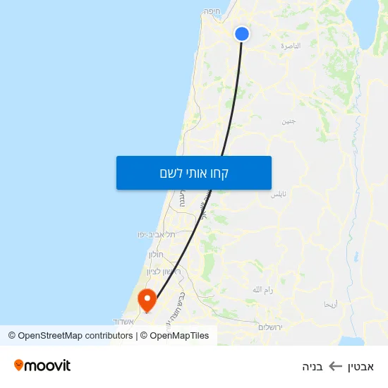 מפת אבטין לבניה