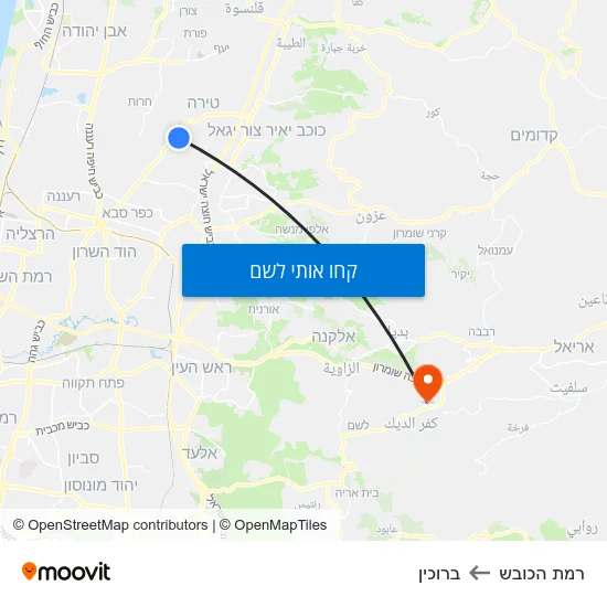 מפת רמת הכובש לברוכין