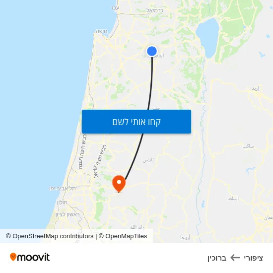 מפת ציפורי לברוכין