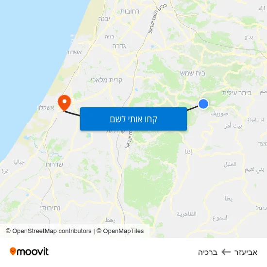 מפת אביעזר לברכיה