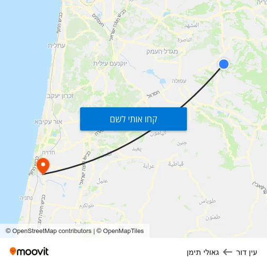 מפת עין דור לגאולי תימן