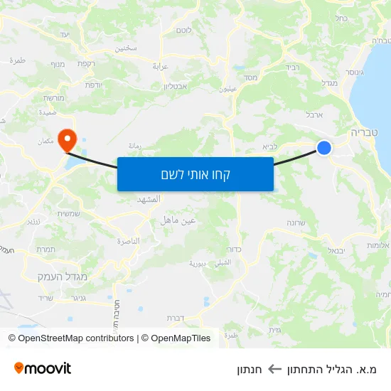 מפת מ.א. הגליל התחתון לחנתון