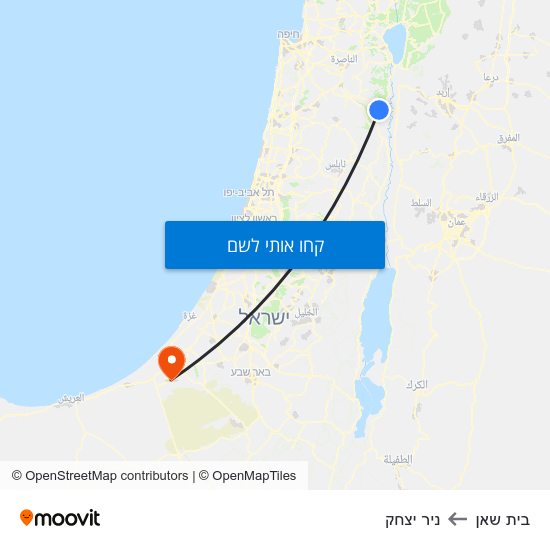 מפת בית שאן לניר יצחק