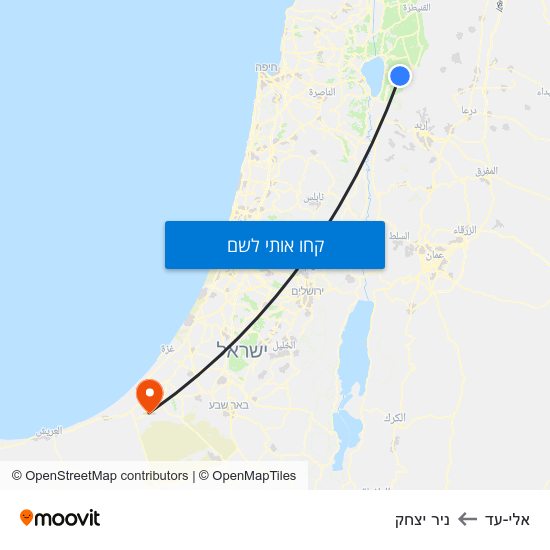 מפת אלי-עד לניר יצחק