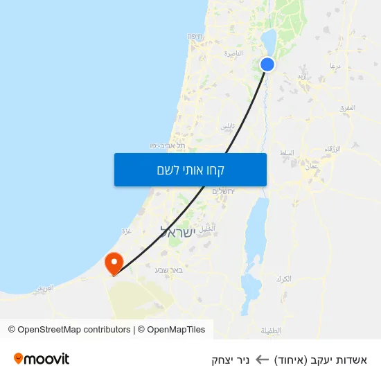 מפת אשדות יעקב (איחוד) לניר יצחק