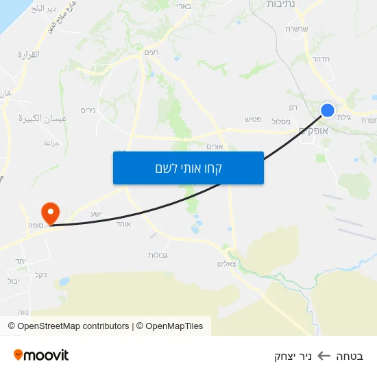 מפת בטחה לניר יצחק