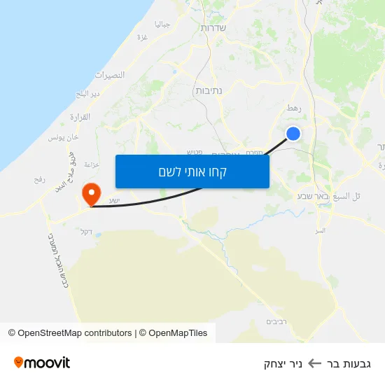 מפת גבעות בר לניר יצחק