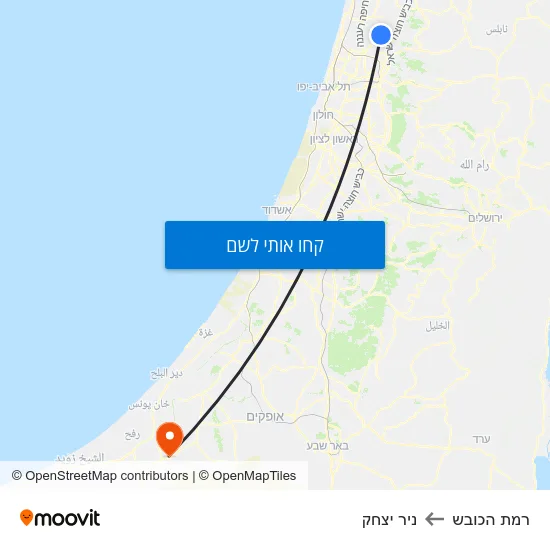מפת רמת הכובש לניר יצחק