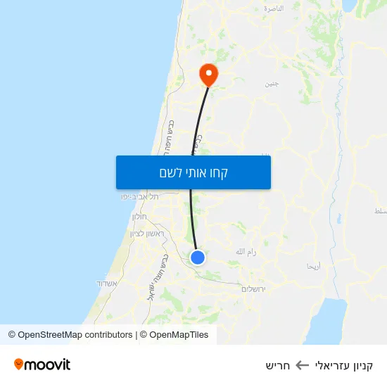 מפת קניון עזריאלי לחריש