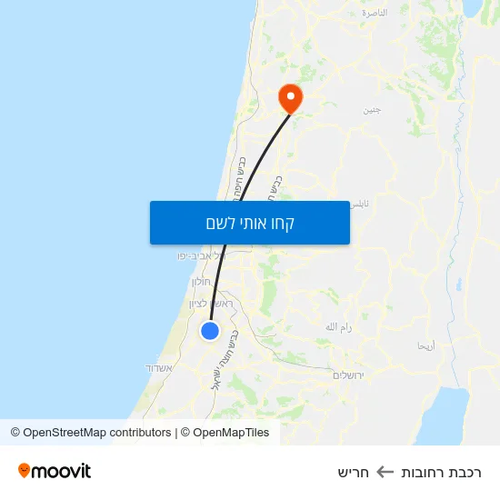 מפת רכבת רחובות לחריש
