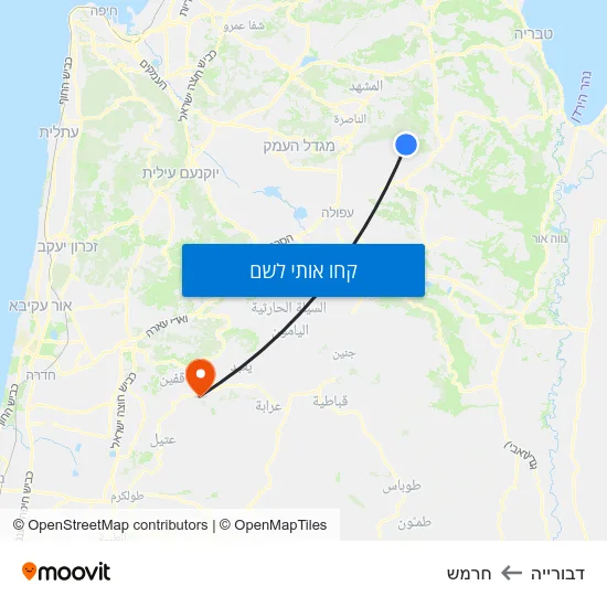 מפת דבורייה לחרמש