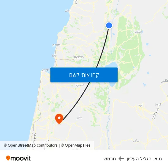 מפת מ.א. הגליל העליון לחרמש