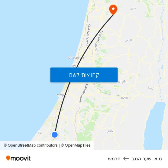 מפת מ.א. שער הנגב לחרמש