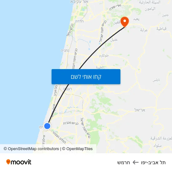 מפת תל אביב-יפו לחרמש