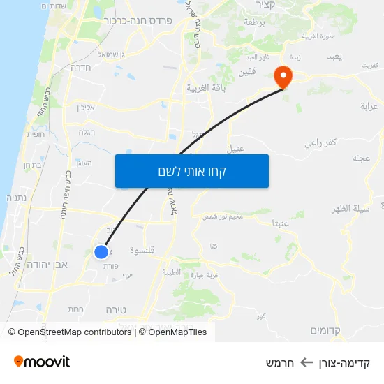 מפת קדימה-צורן לחרמש