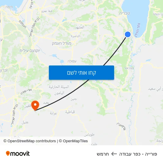 מפת פורייה - כפר עבודה לחרמש