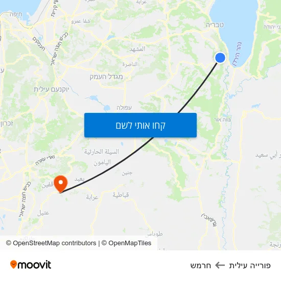 מפת פורייה עילית לחרמש