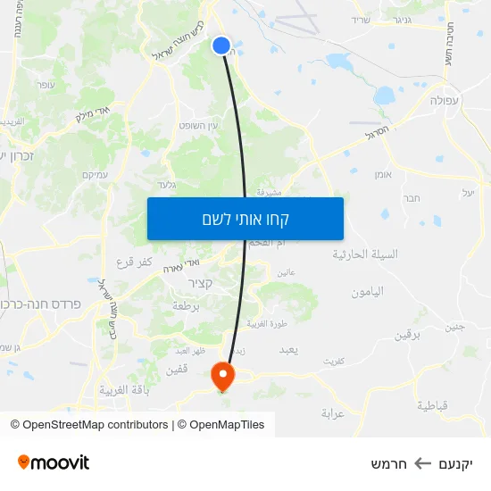 מפת יקנעם לחרמש