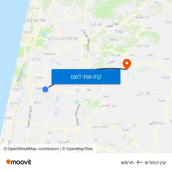 מפת עין החורש לחרמש