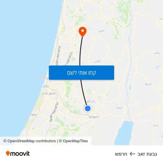 מפת גבעת זאב לחרמש