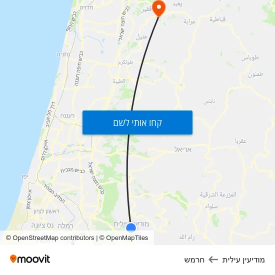 מפת מודיעין עילית לחרמש