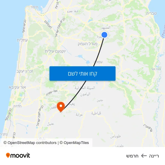 מפת ריינה לחרמש