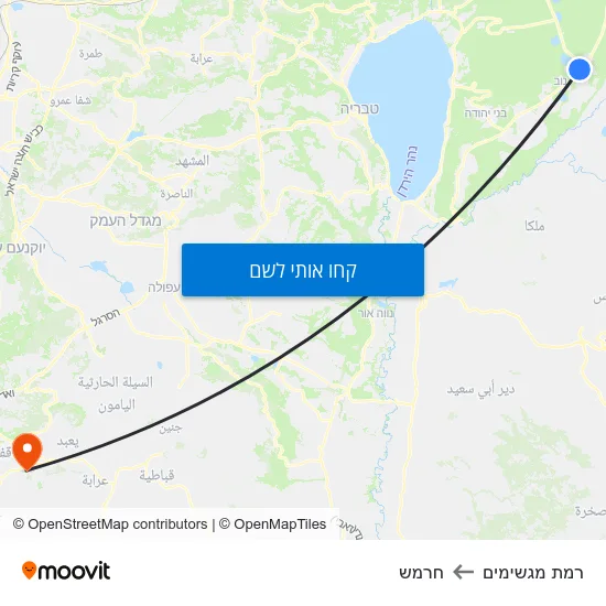 מפת רמת מגשימים לחרמש