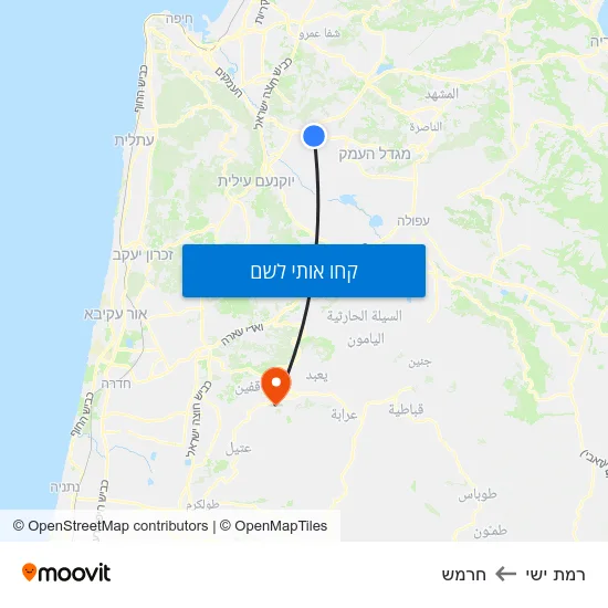מפת רמת ישי לחרמש