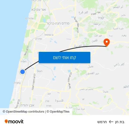 מפת בת חן לחרמש