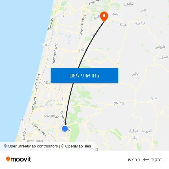 מפת ברקת לחרמש