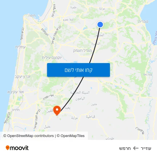 מפת עוזייר לחרמש