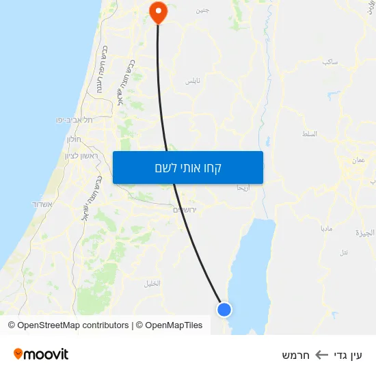 מפת עין גדי לחרמש