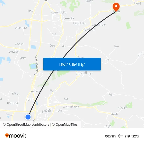 מפת ניצני עוז לחרמש