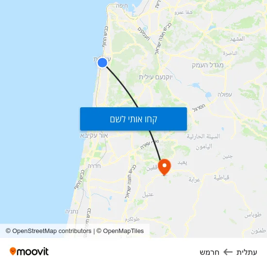 מפת עתלית לחרמש