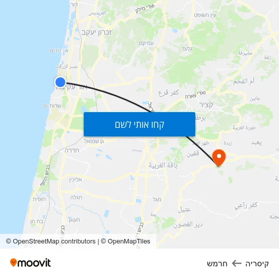 מפת קיסריה לחרמש