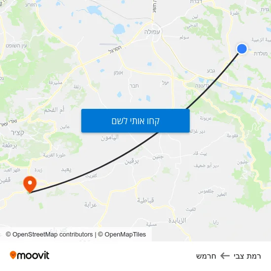 מפת רמת צבי לחרמש